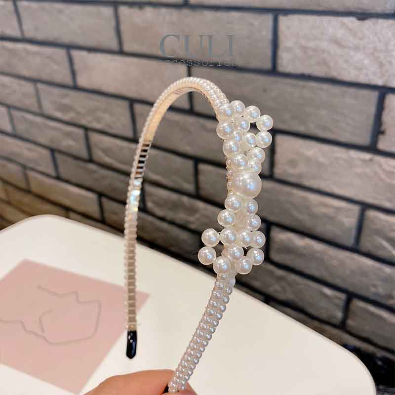 Băng đô cài tóc đính ngọc trai nhân tạo, nhiều mẫu xinh xắn style Hàn Quốc - Culi accessories