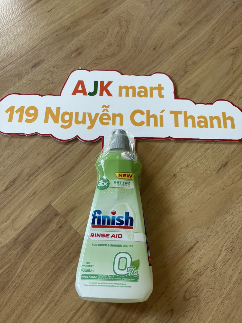 Nước làm bóng Finish Eco 0% 400ml - Dành cho máy rửa chén, bát - Nhập khẩu Đức