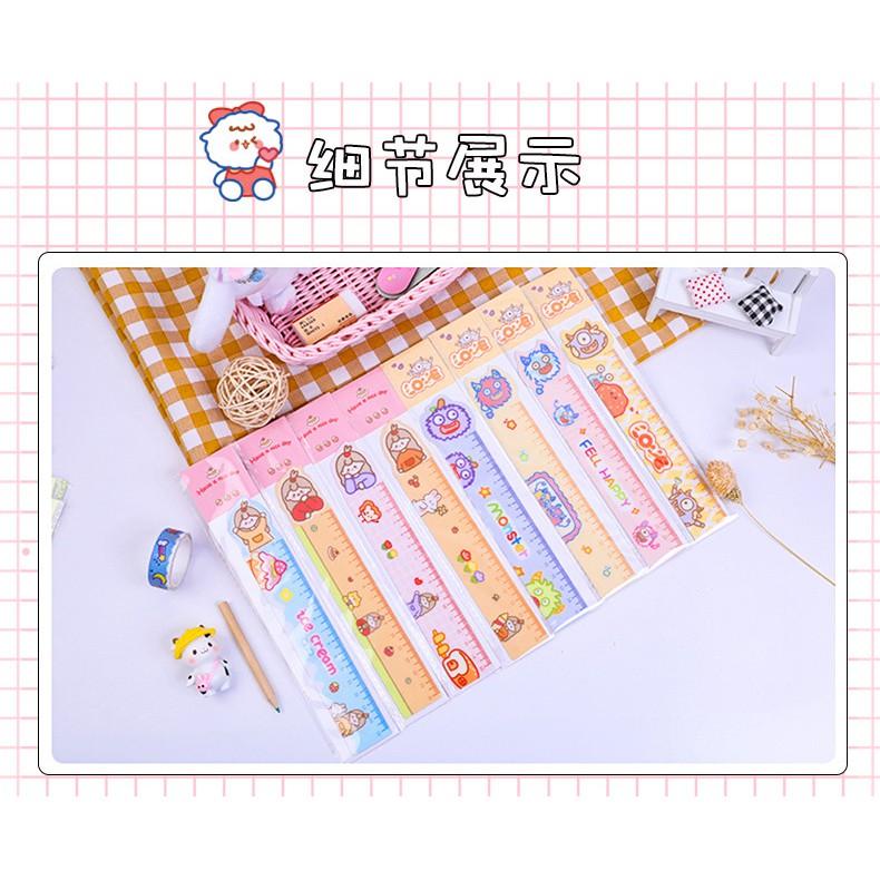 Thước dẻo học sinh hoạt hình dễ thương - Dụng cụ thước kẻ họa tiết cute