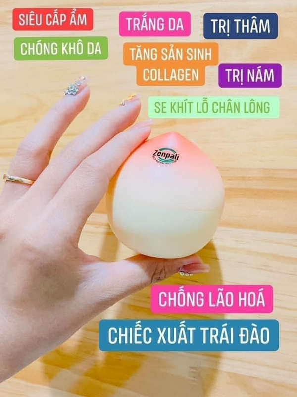 Đào Hồng Phấn Zenpali Dưỡng Da, Trắng Hồng - Beauty Whitening Peach Cream