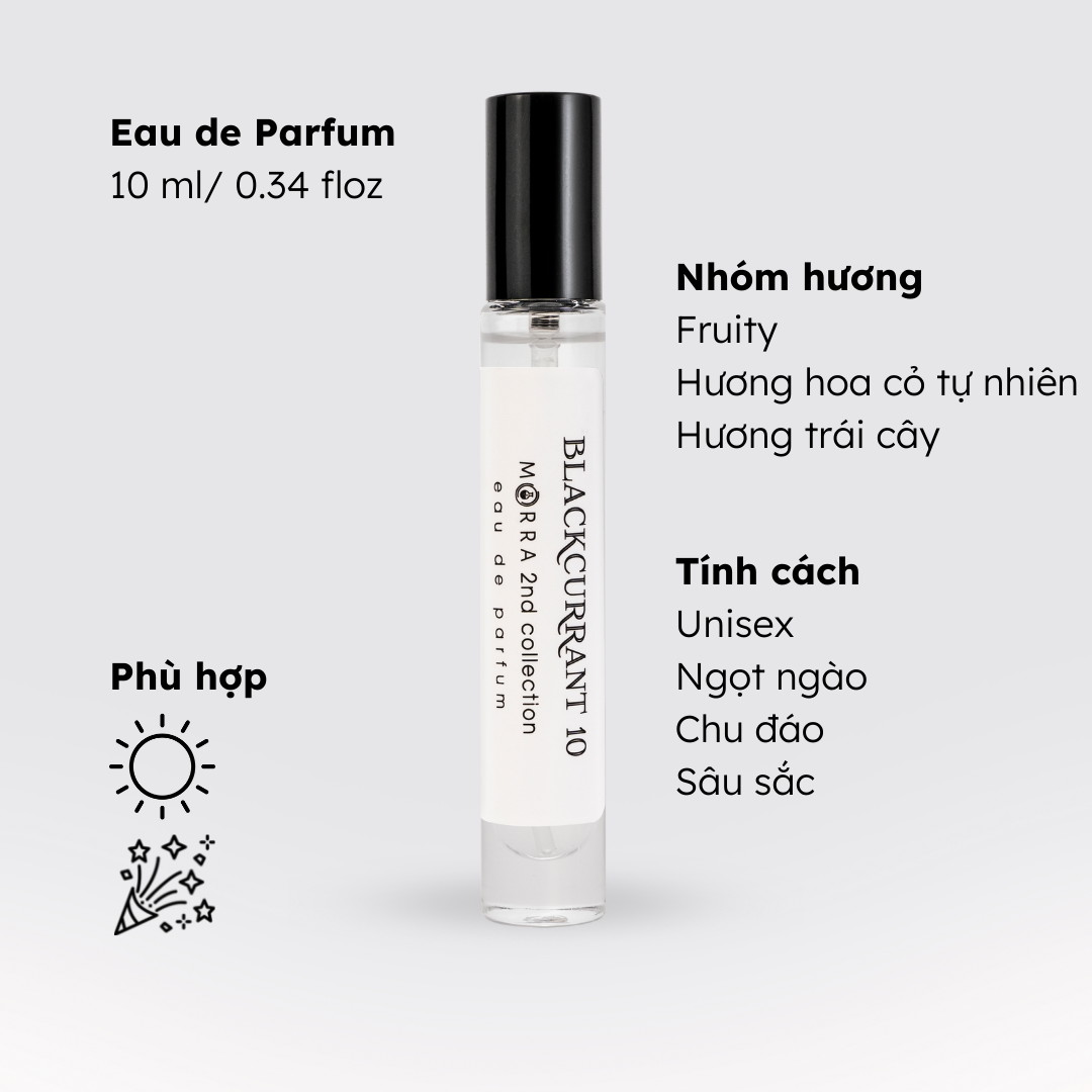 Nước hoa nữ Morra No.04 (Blackcurrant 10) nguyên liệu nhập Pháp, mùi hương ngọt ngào, chu đáo, sâu sắc lưu hương lâu - dạng xịt