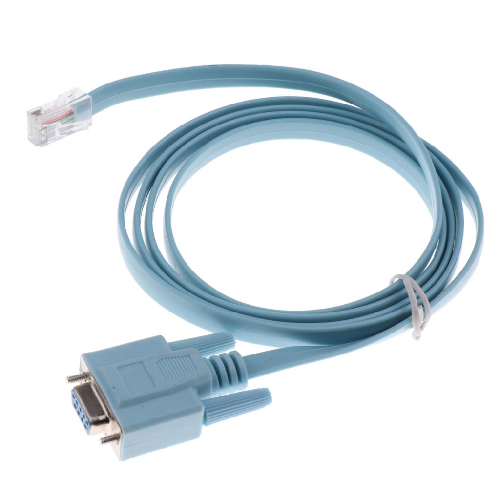 1.8M RJ45 Male to 9 Pin RS232 DB9 Female LAN Router/Printer Console Cable