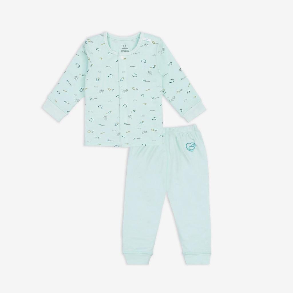 Bộ dài tay cài giữa Bu, Bubaby Bambus 0m - 9m
