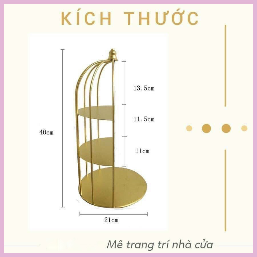 Kệ mỹ phẩm lồng chim CEN HOUSE nhiều tầng đựng đa năng để nước hoa decor nội thất phòng ngủ