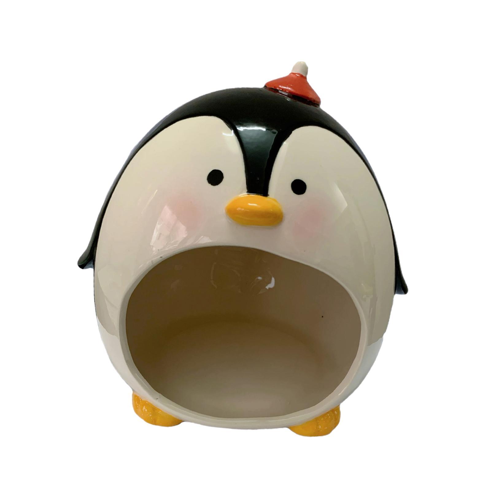Hamster House Cave Bed Habitats Ceramic Penguin Shape Hamster Hideout House