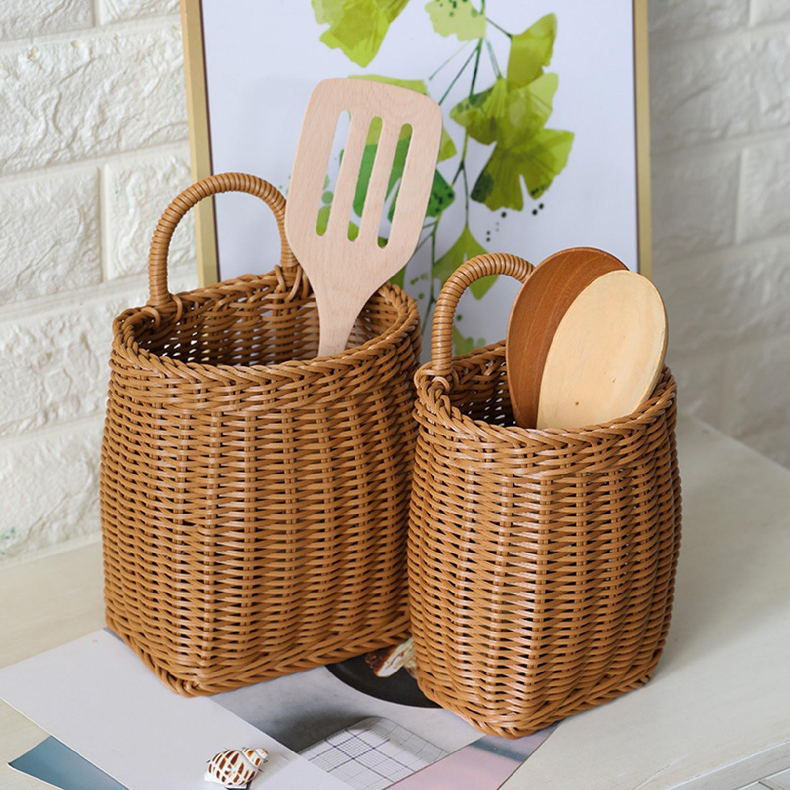 Kitchen Hanging Storage Basket Pot Plants Holder for Pantry Bathroom Home Office