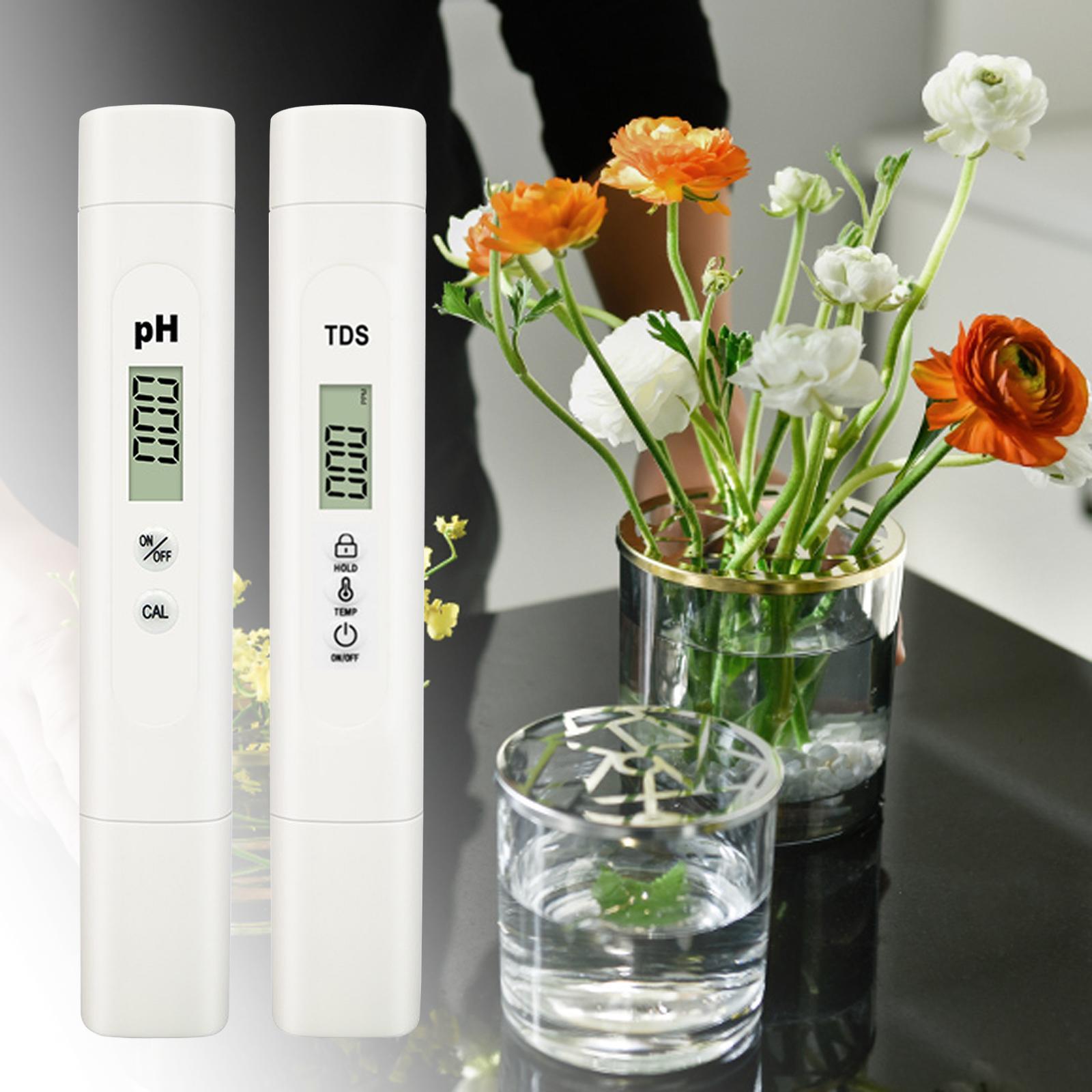 PH and TDS Meter High Accuracy 0~14 PH Measurement Range TDS Temp Tester for Kitchen Hydroponics