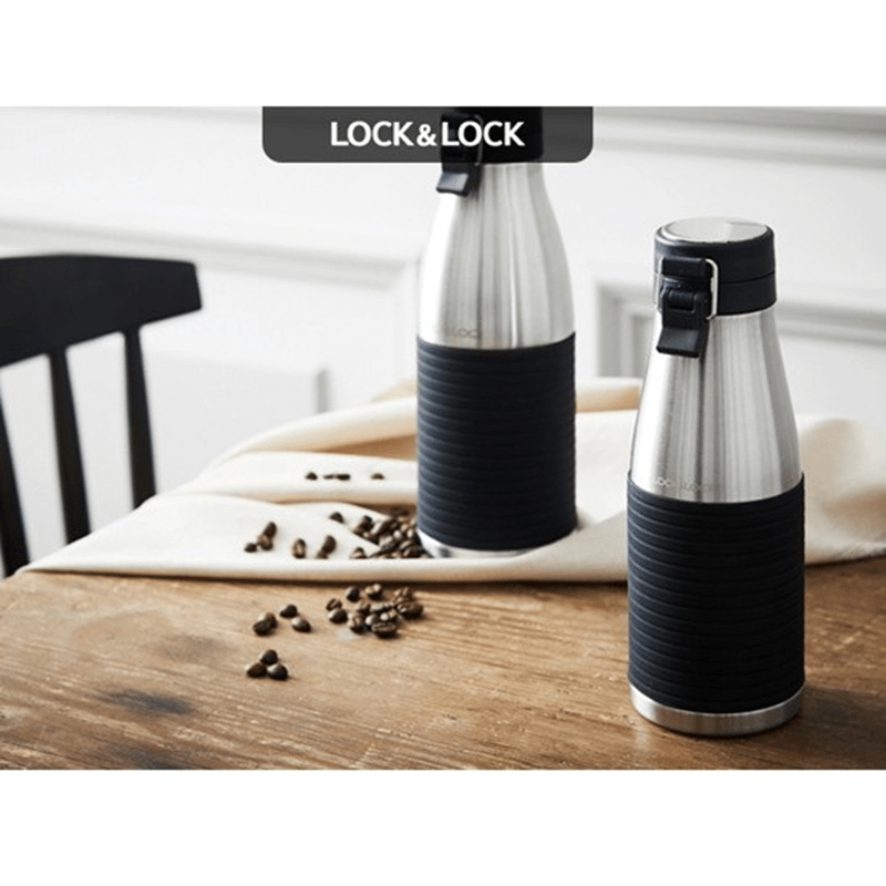 Bình Giữ Nhiệt Bằng Thép Không Gỉ Lock&Lock Cylinder Bottle LHC4145SLV (430ml) - Bạc