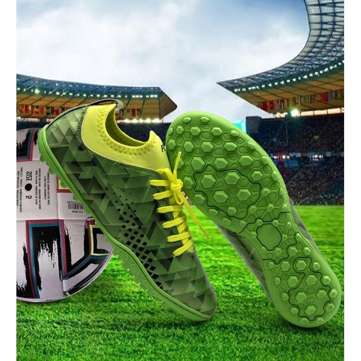 Giày đá bóng nam, giày đá bóng sân cỏ nhân tạo, 3 màu xanh lá cây, xanh blud và đen bạc
