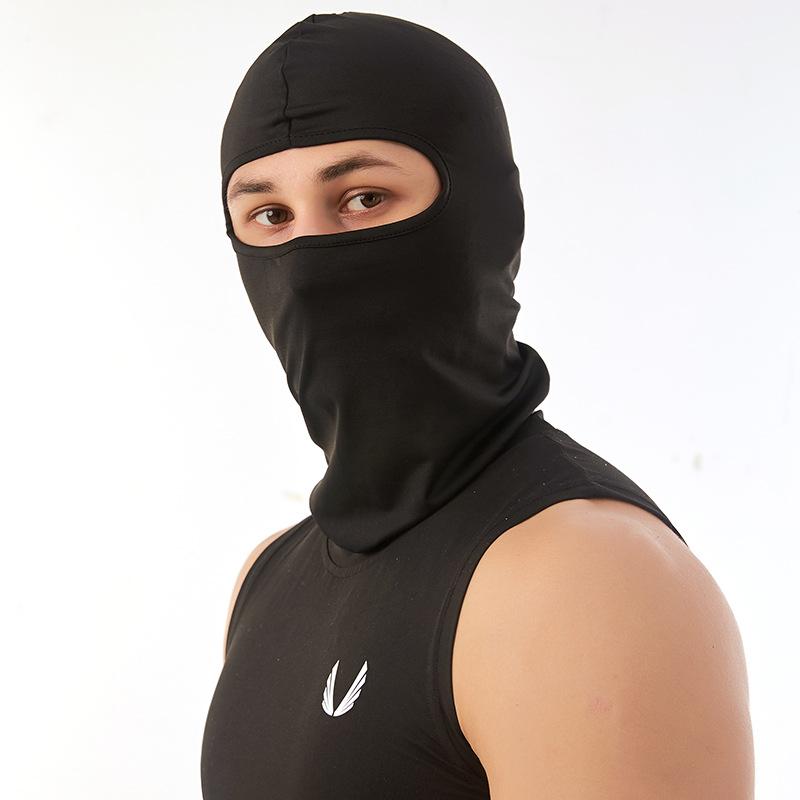 Mặt nạ xe máy đạp xe Balaclava Full Cover Face Mat Balaclava nhanh khô Lycra Ski cổ Summer Sun Protection Color: Gray camo