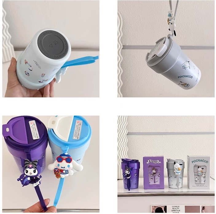 Ly giữ nhiệt inox 316 hoạt hình dễ thương 380ML