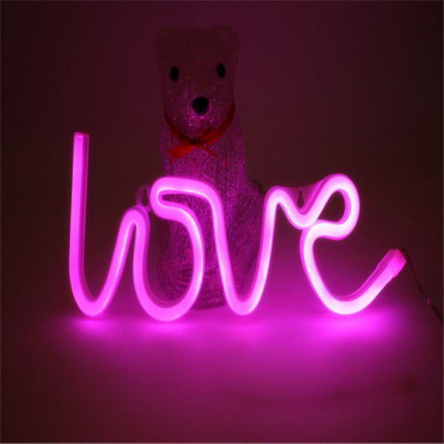 Đèn Led Neon LoVe Lãng Mạn Trang Trí Phòng