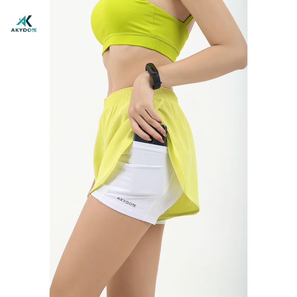 Quần thể thao Nữ Akydo Needle-Hole ( Lỗ Kim ) 2Lớp , Tập Gym, Chạy Bộ