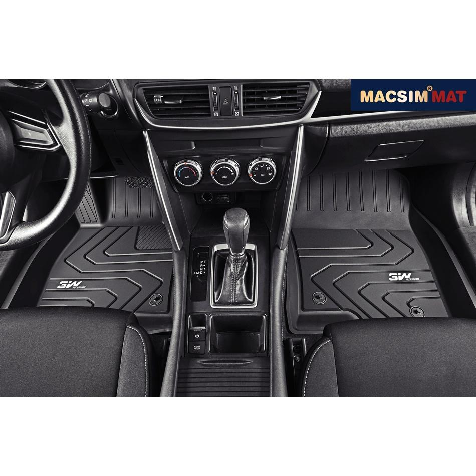 Thảm lót sàn xe ô tô MAZDA 3 2019 - nay nhãn hiệu Macsim 3W - chất liệu nhựa TPE đúc khuôn cao cấp - màu đen