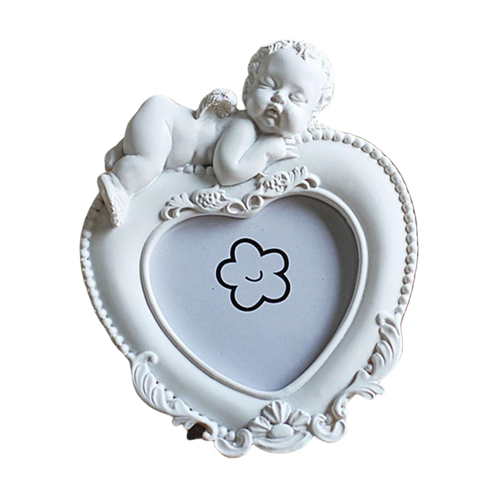 Hand Carved Floral Resin Photo Frame Desktop Home Party Office Picture Frame