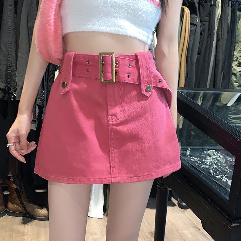 Chân váy chữ A dáng ngắn chất kaki đẹp tặng kèm dây lưng đục lỗ trendy - CV020