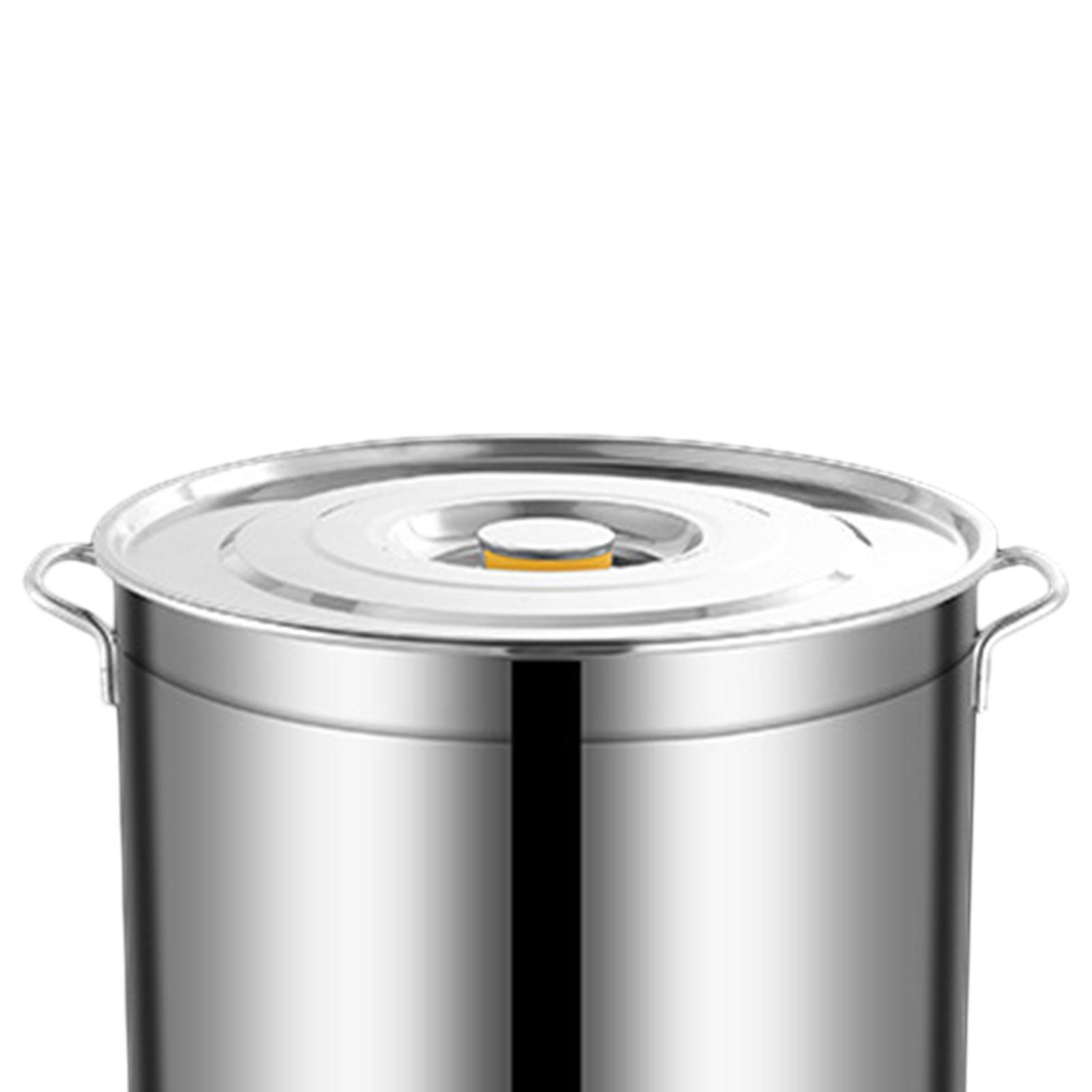 Stainless Steel Stockpot Big Cookware Oil Bucket Heavy Duty Easy to Clean Canning Pasta Pot Tall Cooking Pot for Hotel Household Commercial