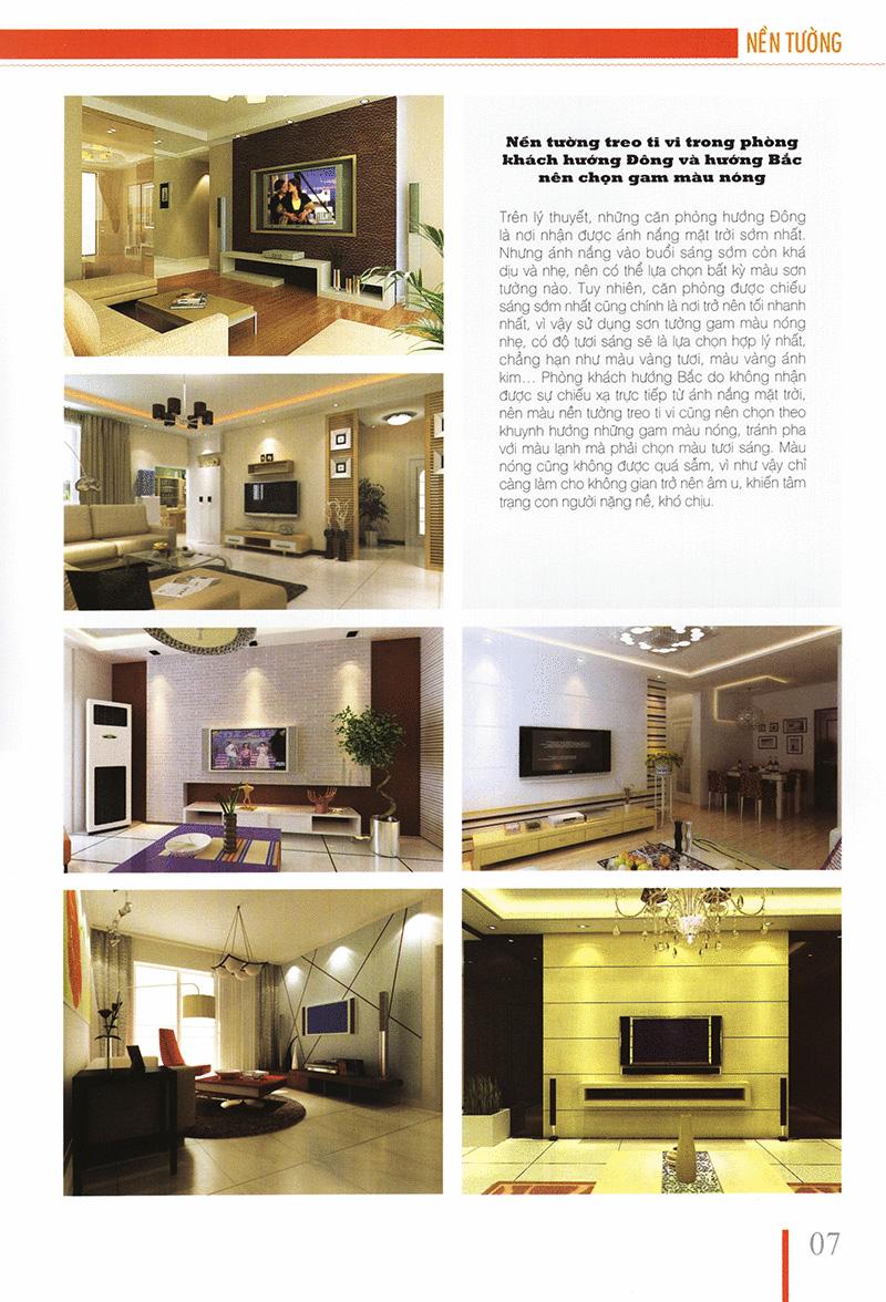 Sách Thiết Kế Chi Tiết Nhà Ở Theo Phong Thủy - Quyển Màu Đỏ - Nền Tường