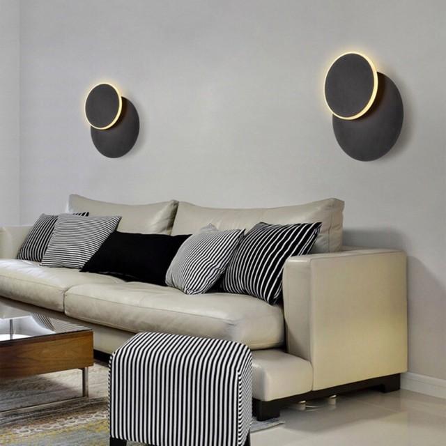 Đèn tường tròn xoay 360 độ, đèn gắn tường, đèn trang trí, đèn decor, đèn led trang trí