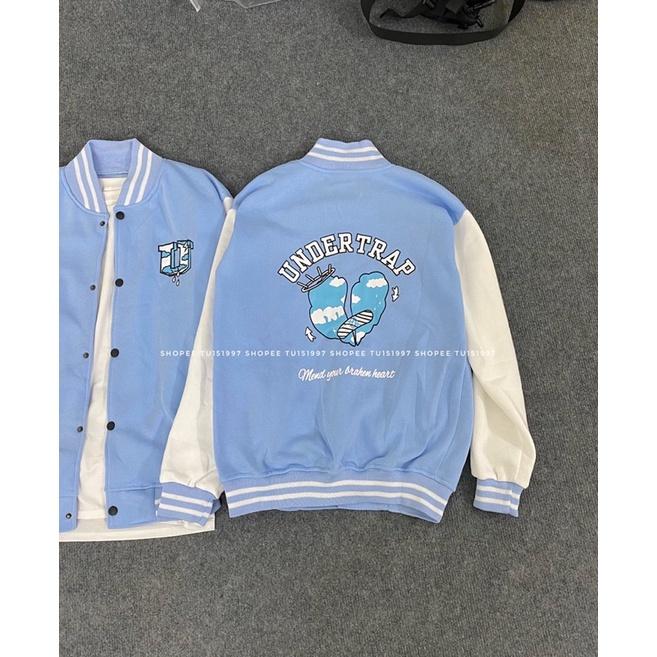 ÁO VARSITY JACKER BOMBER UNDERTRAP ÁO BOMBER NỈ PE LÓT BÔNG SIÊU ẤM\