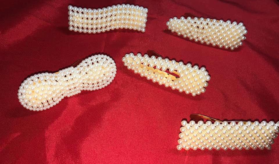 Set 5 kẹp tóc ngọc trai cao cấp