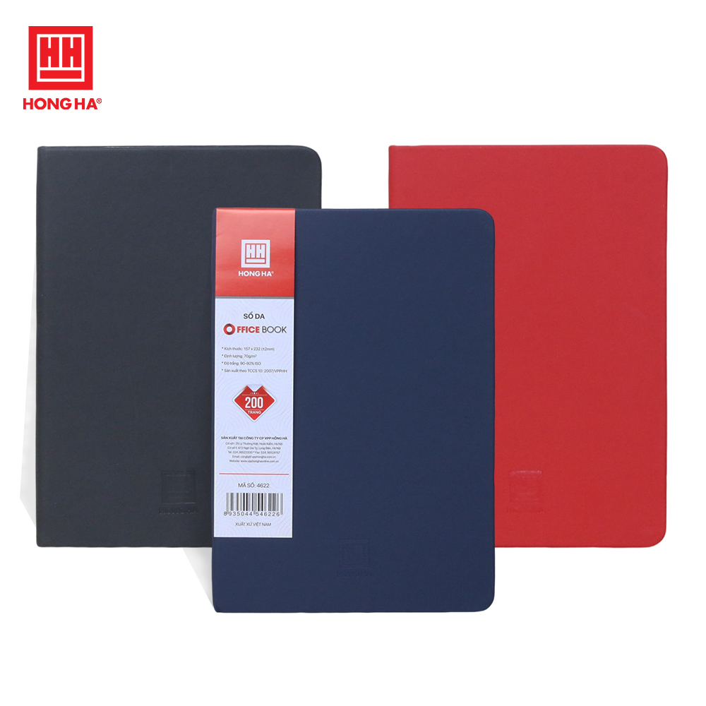 Sổ da B5 200 trang Office Book Hồng Hà