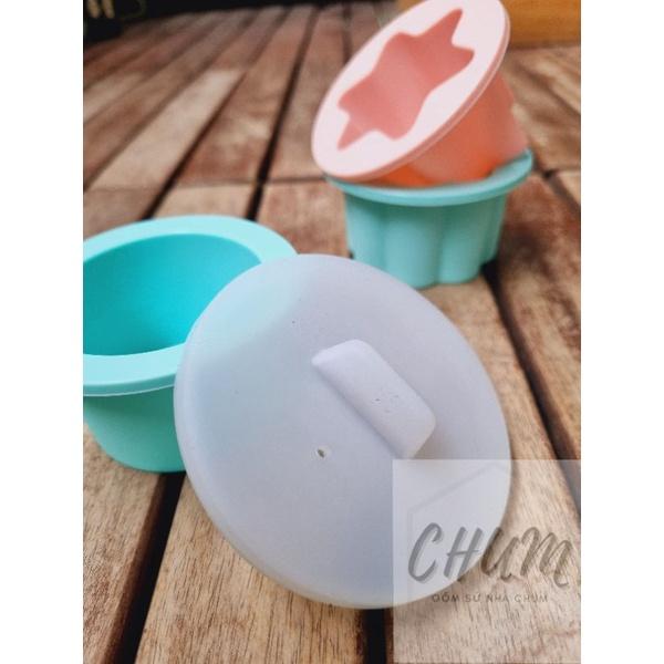 khuôn hấp trứng, khuôn làm pudding SILICON cao cấp