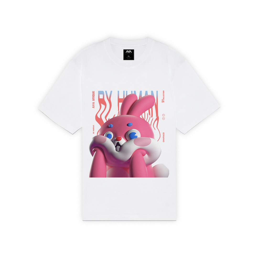 Áo thun  tay lỡ AVAUNIQUE Chất Cotton dáng Unisex CHAMACO RABBIT