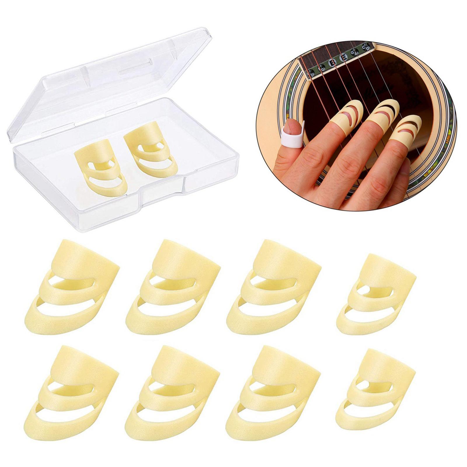 8 Pieces Guitar Picks Finger Picks for Classical Guitar Electric Guitar Bass