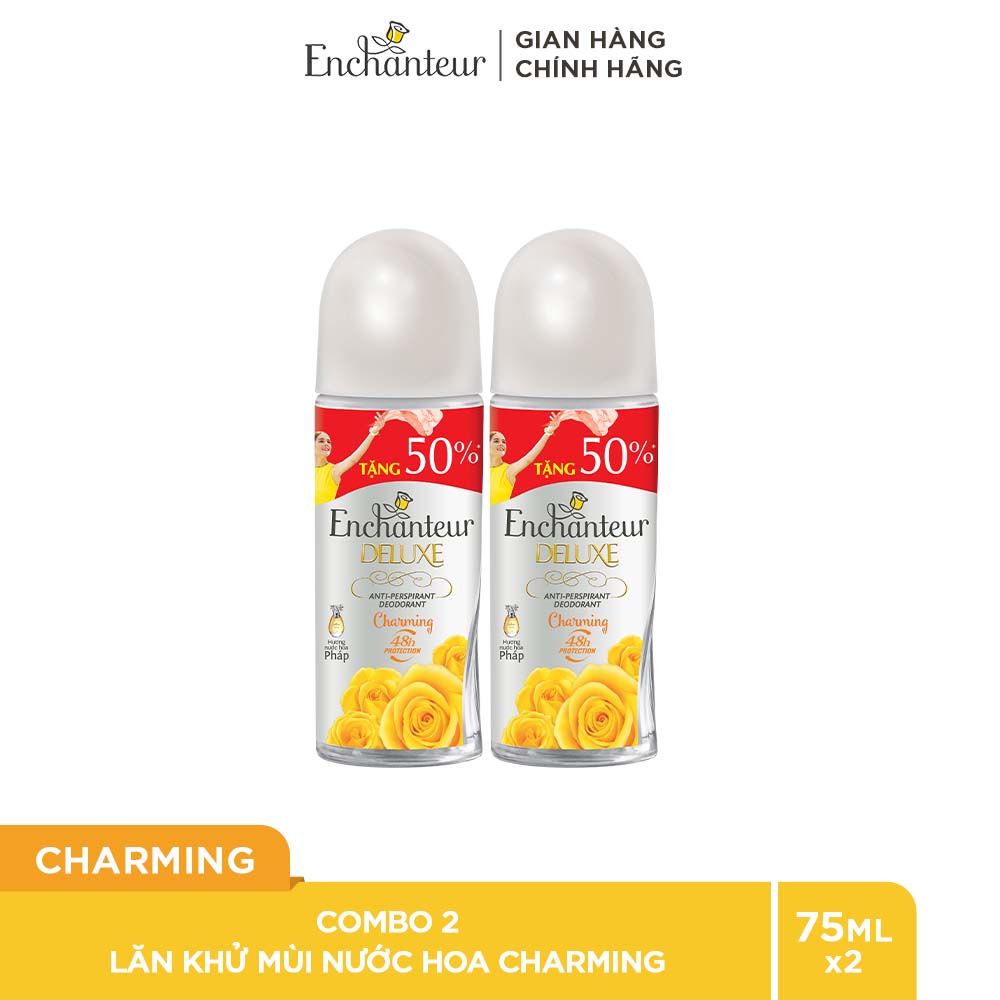 Combo 2 lăn khử mùi nước hoa Enchanteur Charming 75ml