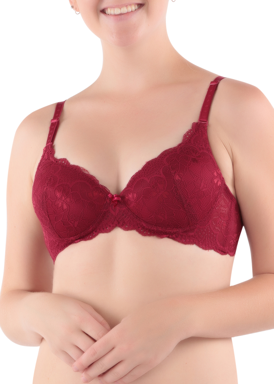 Áo Ngực Nữ Mút Dày Không Gọng Phối Ren 12H NM343