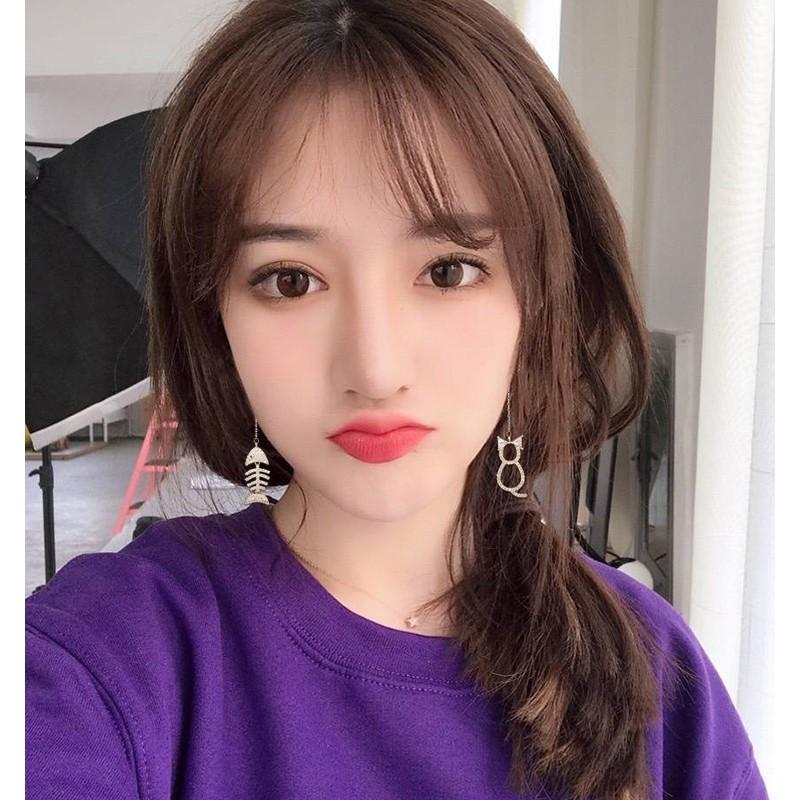 Khuyên tai tròn nữ bạc thật
