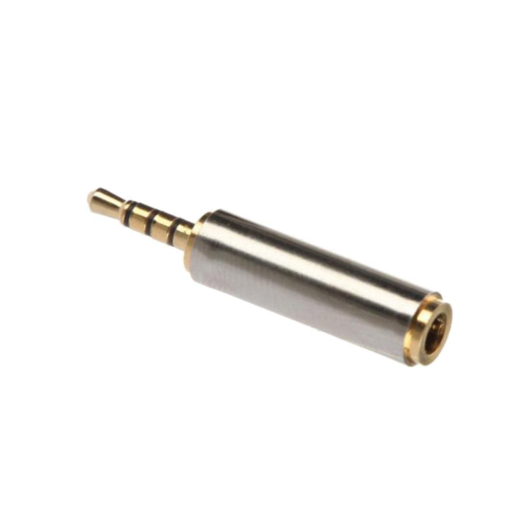 2x 2.5mm Male to 3.5mm Female Stereo Audio Headphone Jack Adapter Converter