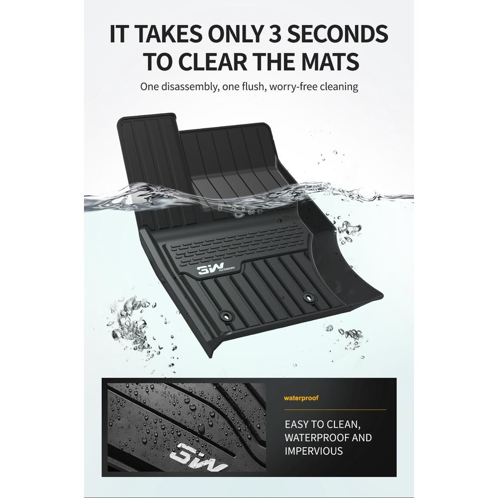 Thảm lót sàn xe ô tô LANDROVER DEFENDER 2019- nhãn hiệu Macsim 3W - chất liệu nhựa TPE đúc khuôn cao cấp - màu đen