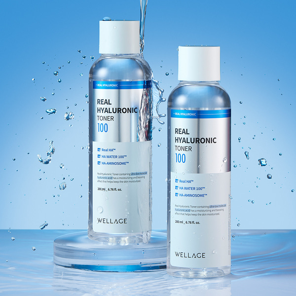 Nước hoa hồng Wellage Real Hyaluronic Toner 100 (200ml)