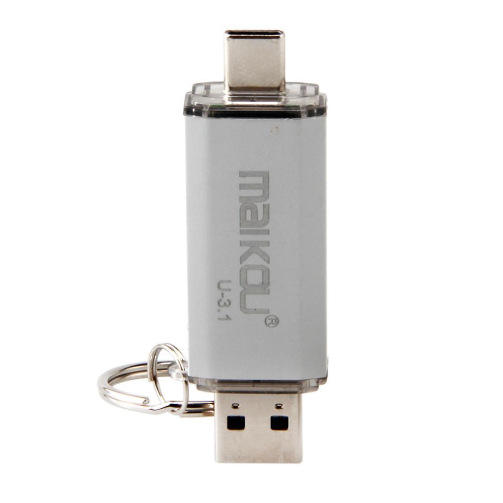 2 in 1 USB 3.0+ Type C OTG Flash Drive Memory Stick 256GB Storage red