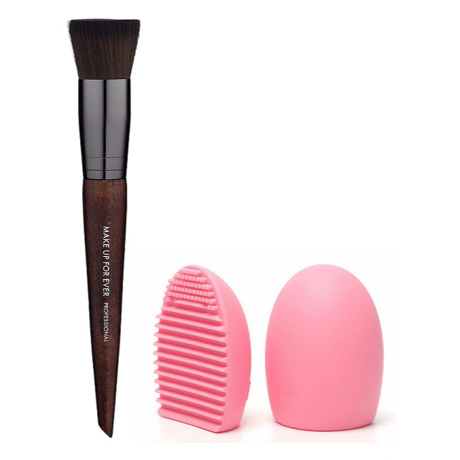 Cọ Đánh Nền Make Up For Ever Precisional 154 Straight And Wavy + Tặng kèm 1 miếng rửa cọ Brush egg