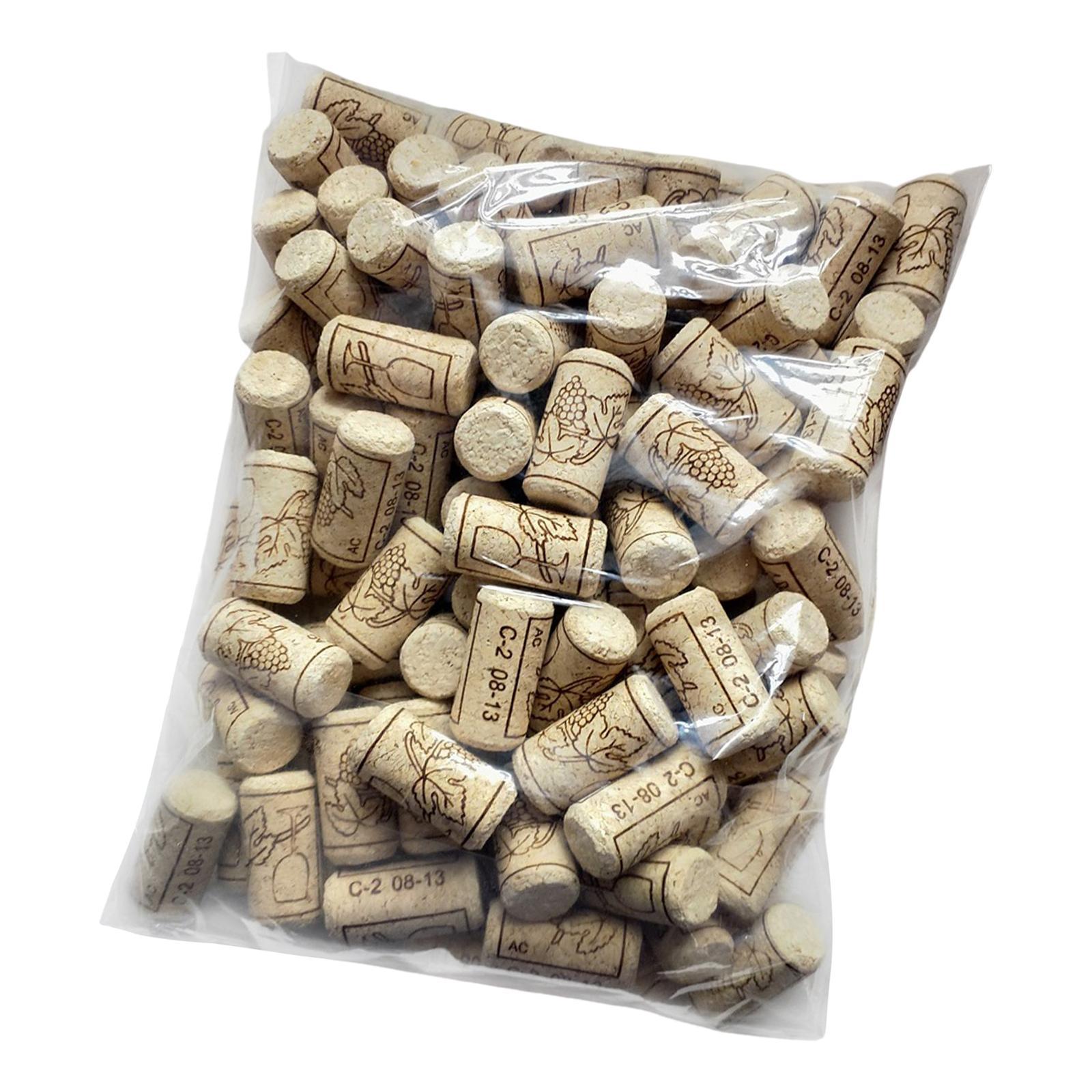 100Pcs Wooden Bottle Stopper Cork Plug Stoppers for Bottles
