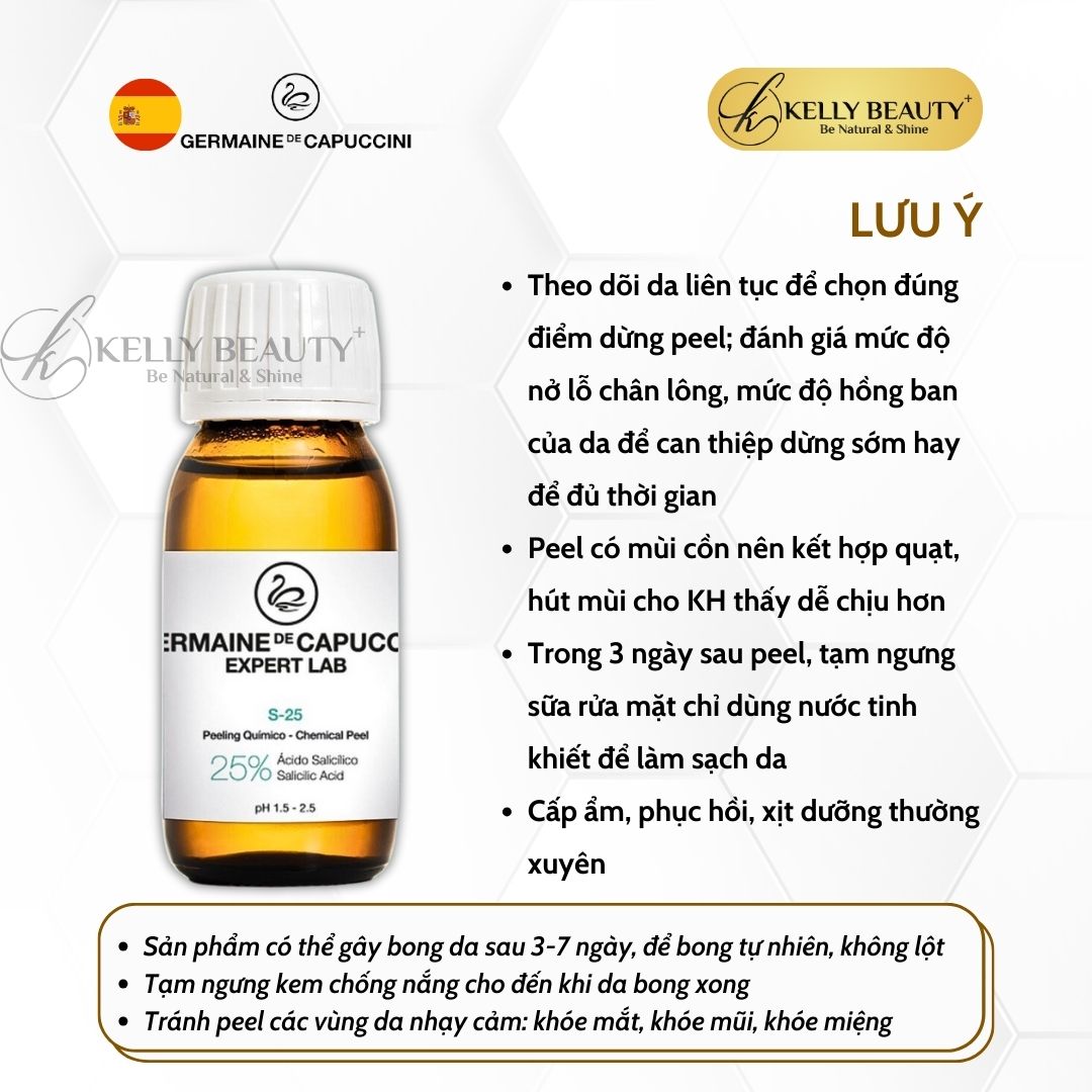 Dung Dịch Peel Da Dầu Mụn Germaine Expert Lab Salicylic 25% Chemical Peel S-25 | Kelly Beauty