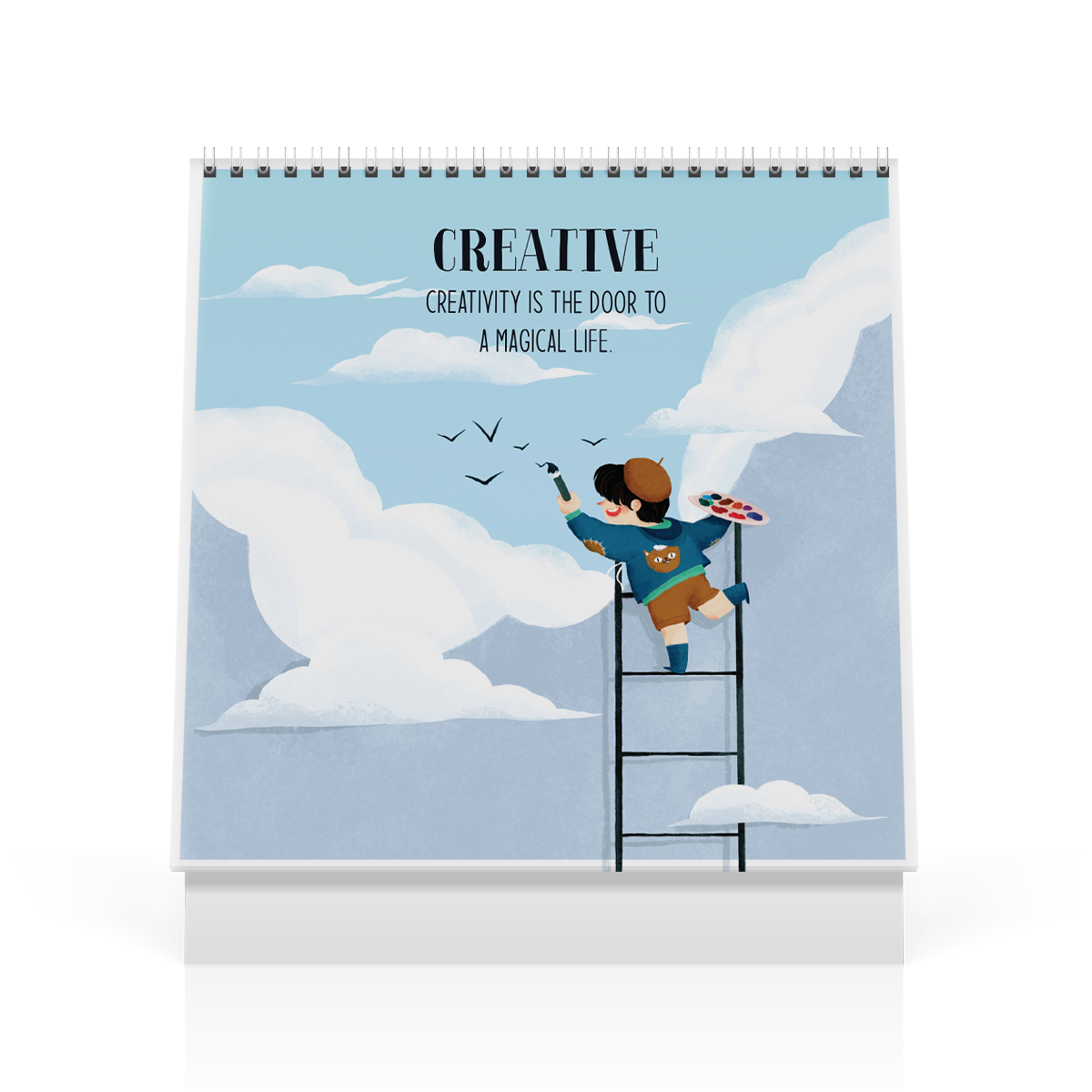 Lịch bàn 2022 Nhâm Dần 20x22 SDstationery LIVE LIKE A CHILD tiếng Anh hình vẽ em bé thiếu nhi trẻ em dễ thương