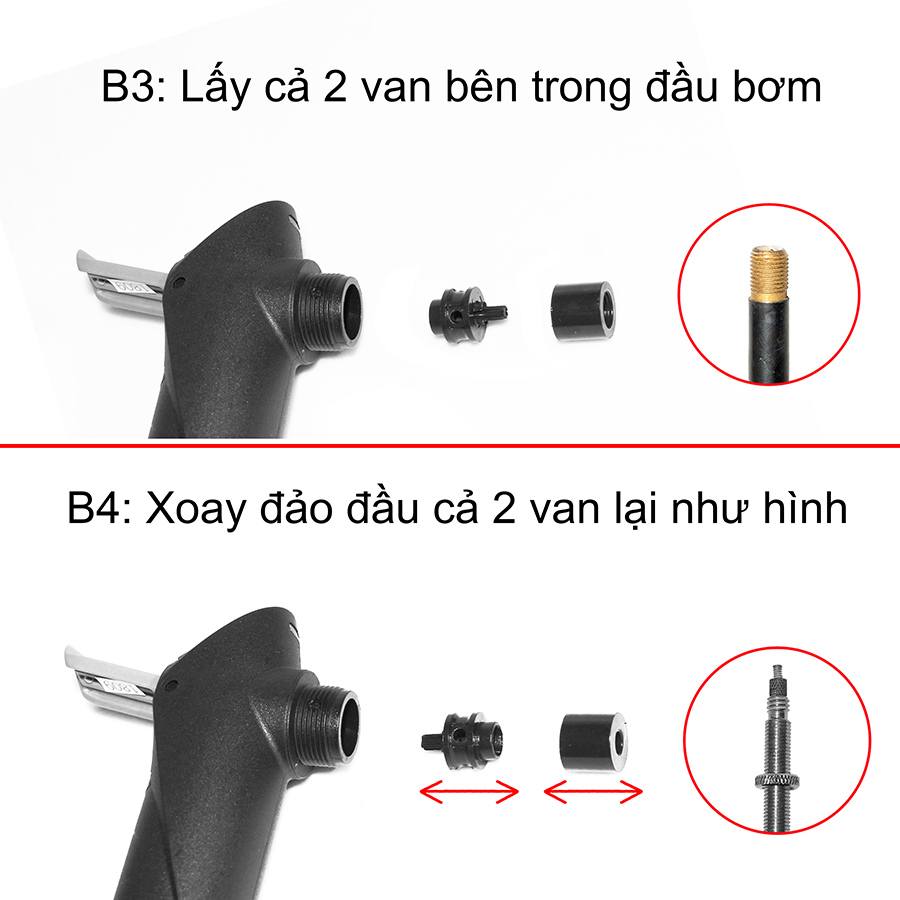 Bơm xe đạp mini GP-47 Áp suất 80PSI GIYO