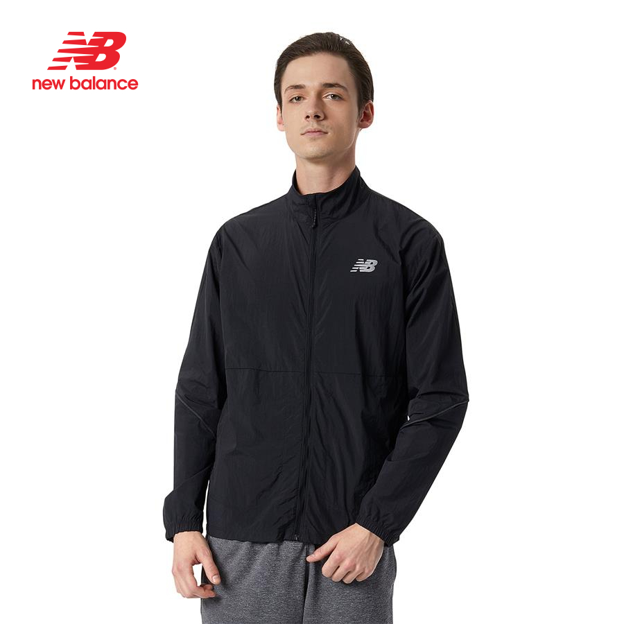Áo khoác thể thao nam New Balance RUNNING JACKET M BLACK - AMJ21264BK