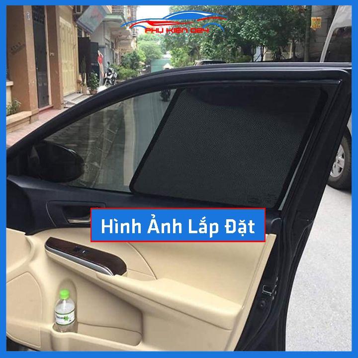 Bộ 4 rèm chắn nắng nam châm Camry 2012-2013-2014-2015-2016-2017-2018 khung cố định chống tia UV