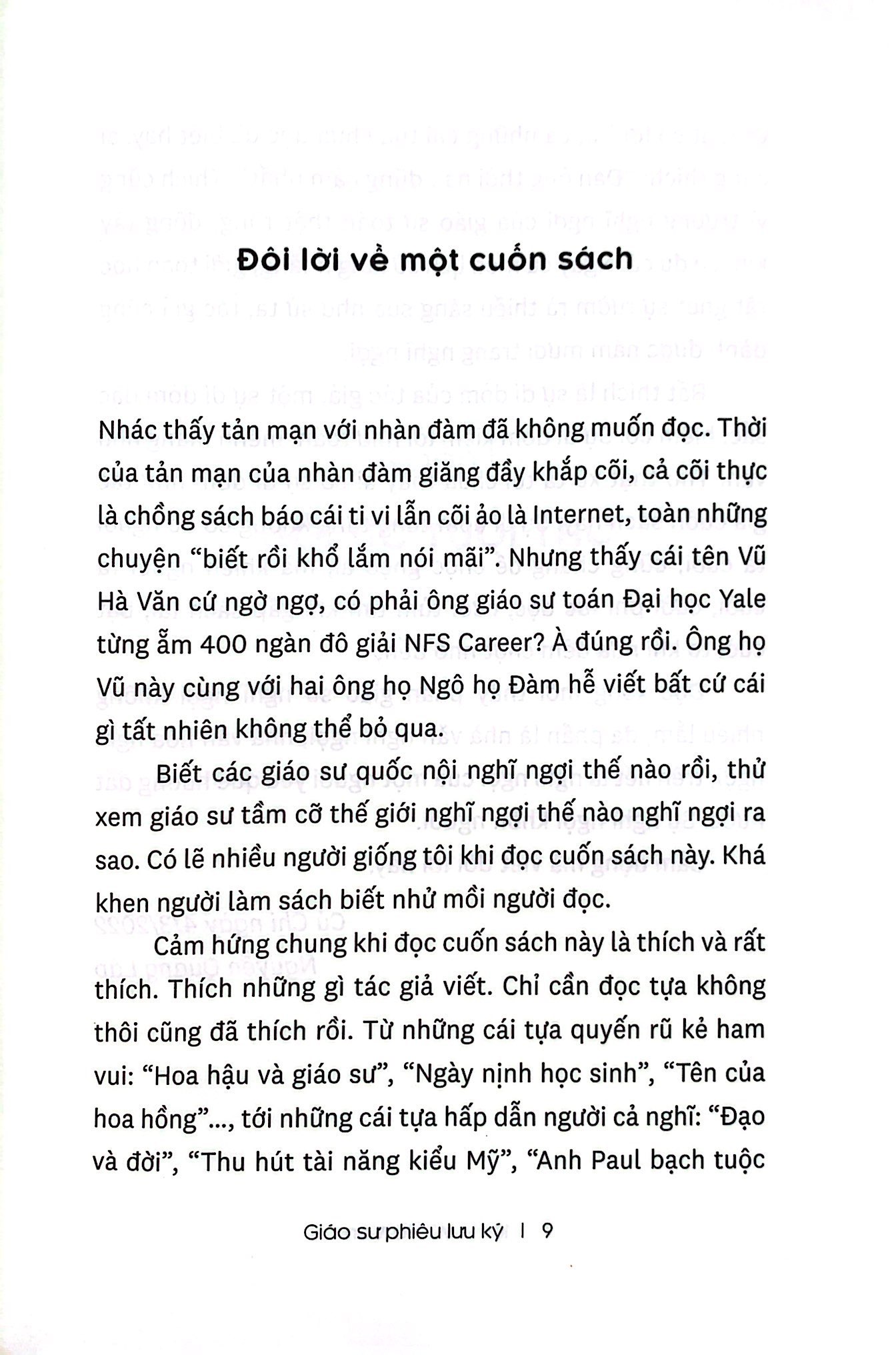 Giáo Sư Phiêu Lưu Ký - Tản Mạn Với Một Nhà Toán Học