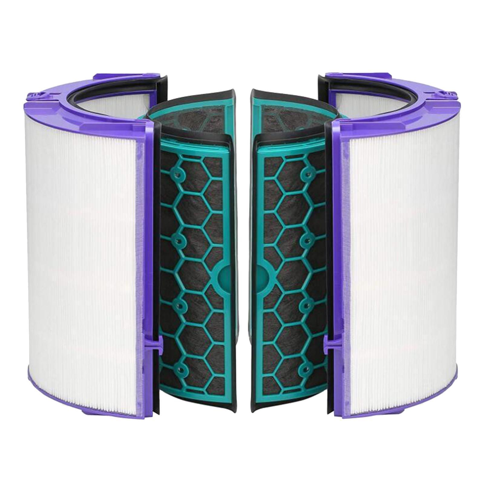 4x Glass HEPA Filter & Activated Carbon Filter for Dyson HP04 HP05