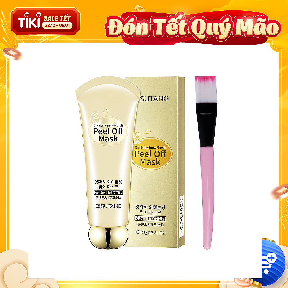 Tuýp lột mụn đầu đen se khít lỗ chân lông Bisutang tặng kèm 2 miếng mặt nạ dưỡng da V7 Toning Youth Mask Images