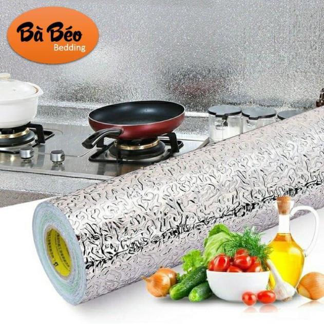 Cuộn Giấy Bạc Dán Bếp Chống Thấm, Chống Cháy (3x0.6m)