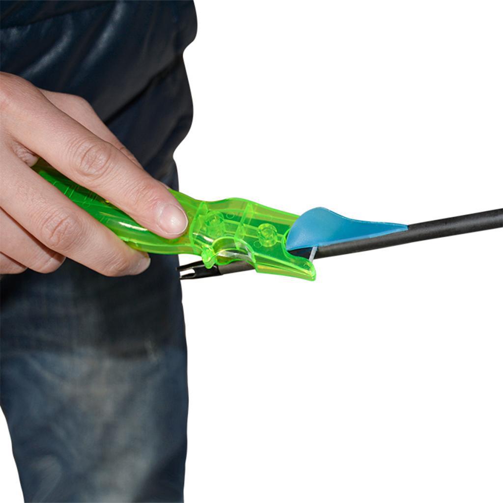 Heavy Duty Outdoor Archery Scraper Bow Stripper Feather Fletching Green