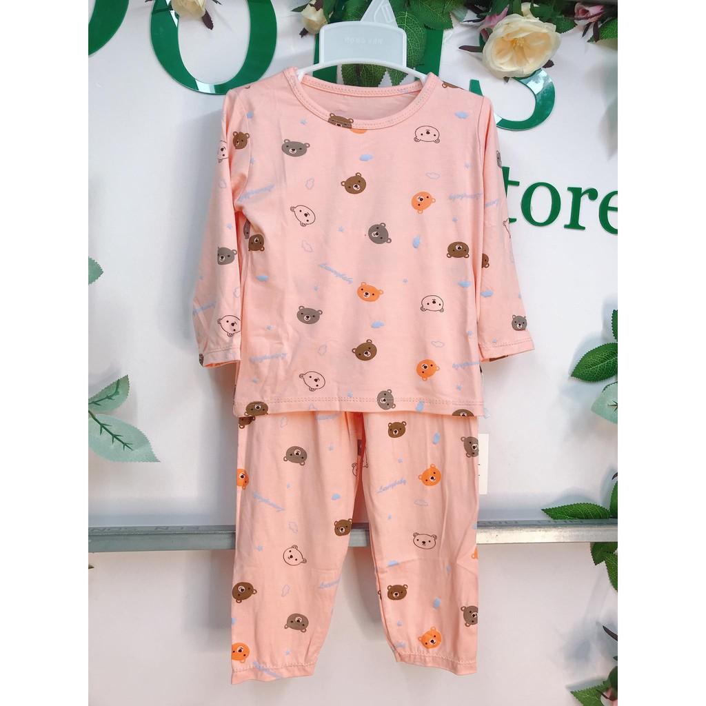 Bộ dài tay lưng thấp cotton thun lạnh Peekaboo cho bé 9-17kg