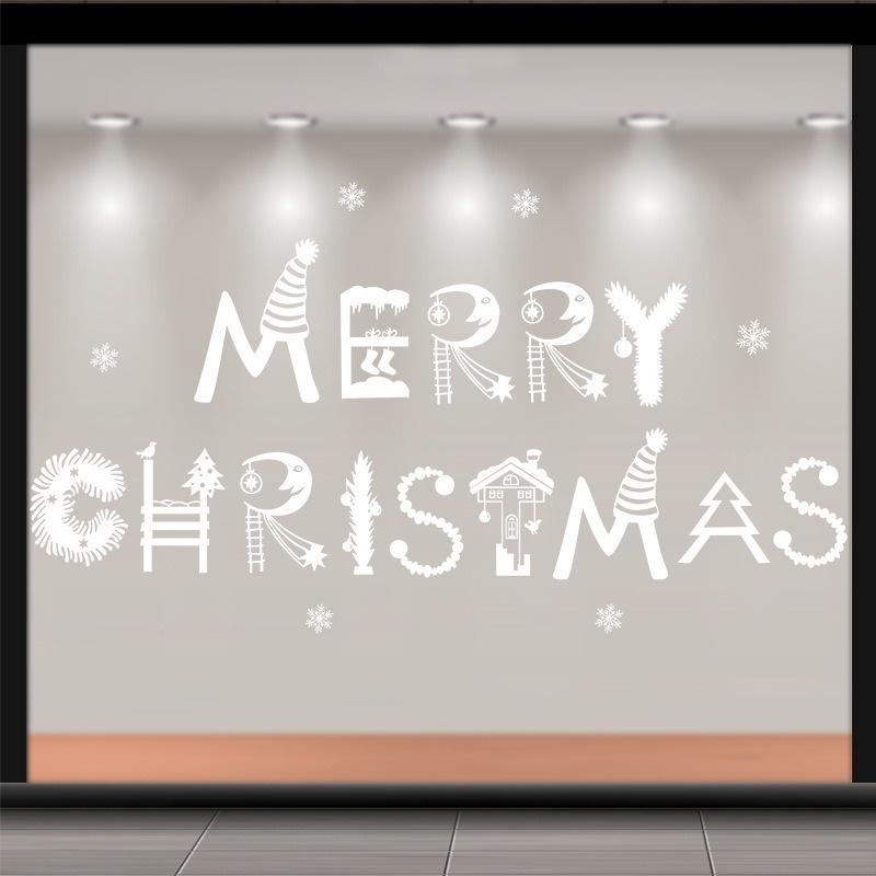 1 miếng dán cửa sổ trang trí chủ đề giáng sinh dễ thương